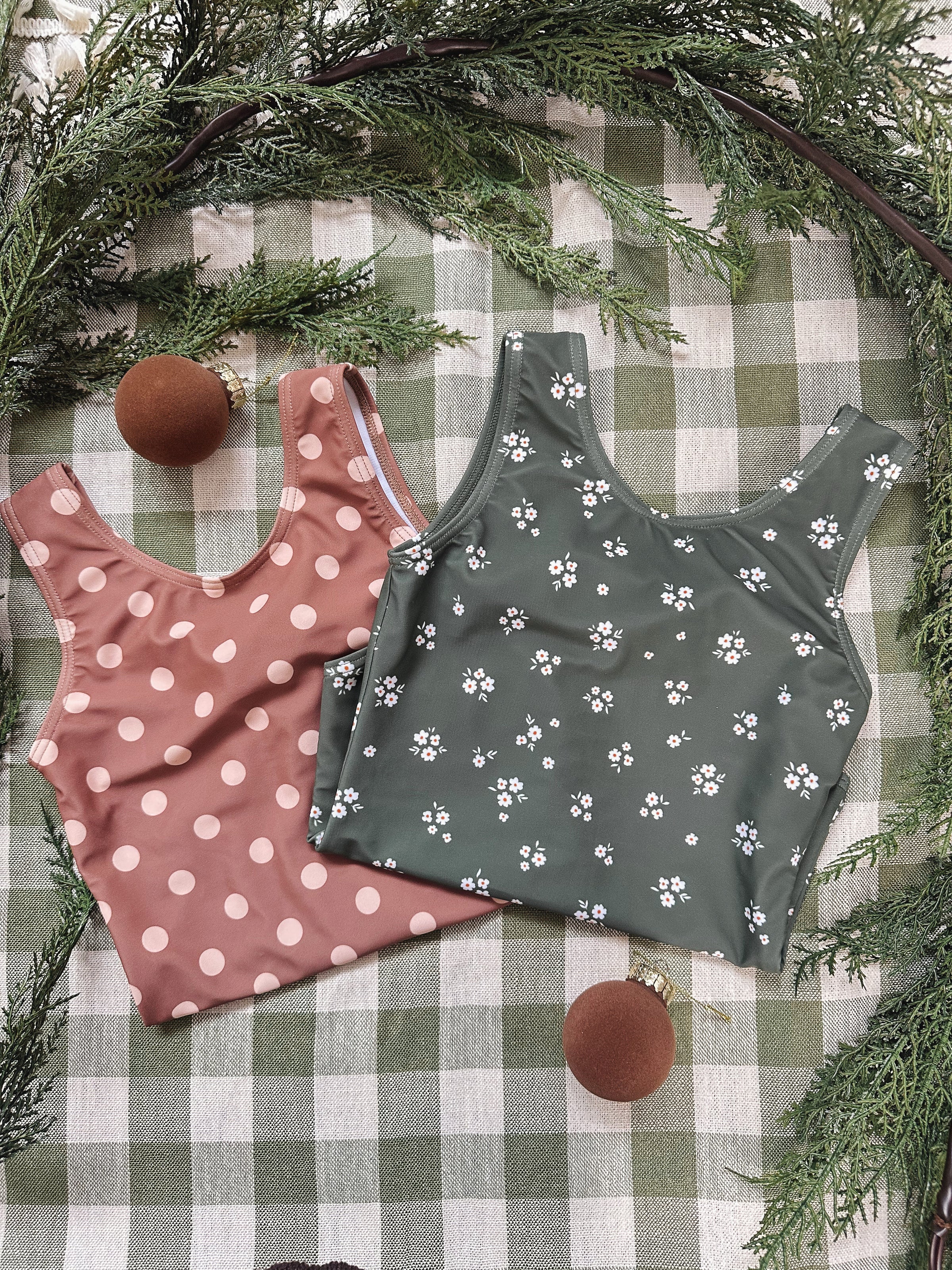 Dark Green Floral Gymnastics and Dance Leotard | Posey Wear