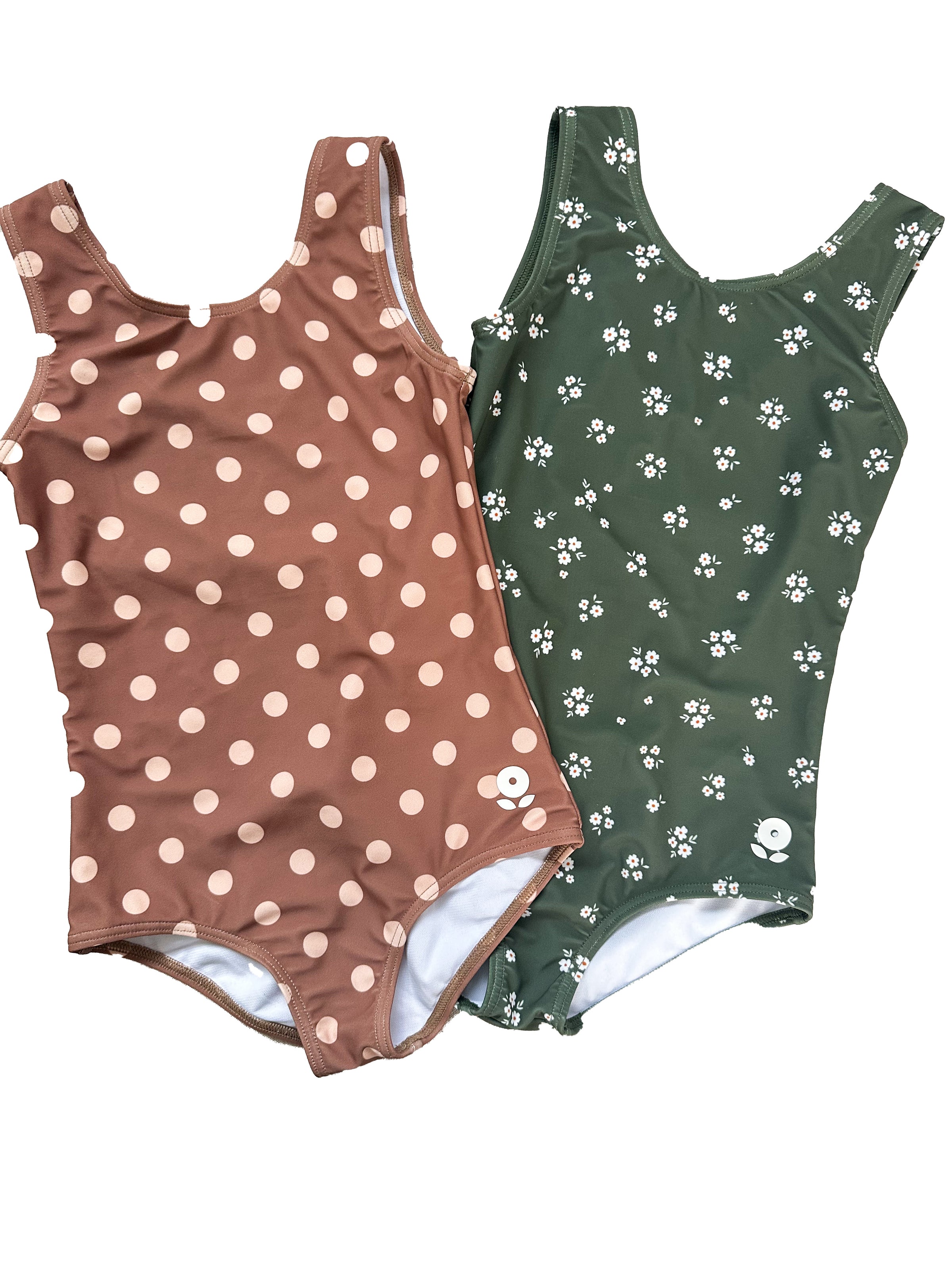 Dark Green Floral Gymnastics and Dance Leotard | Posey Wear